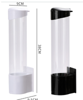 Support magnétique pour gobelets, distributeur de gobelets en plastique jetables, support de rangement anti-poussière pour la maison, la cuisine, le distributeur d'eau