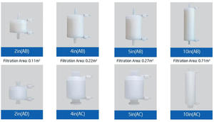 PP/PTFE/PES/Nyon/fibre de verre hydrophobe 0.1-50 microns petit débit d'<span class=keywords><strong>eau</strong></span> <span class=keywords><strong>purifier</strong></span> la cartouche filtrante à <span class=keywords><strong>capsule</strong></span> jetable en polypropylène - Product Image 2