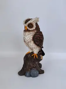 New Product 3 Pieces Gardening Decoration Resin Owl Sculpture For Fairy Garden Animal Statue Home Decoration