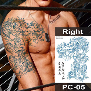 Autocollant de <span class=keywords><strong>tatouage</strong></span> imperméable à l'eau mâle demi épaule <span class=keywords><strong>Dragon</strong></span> Totem <span class=keywords><strong>bras</strong></span> Art faux <span class=keywords><strong>tatouage</strong></span> noir grande grande taille <span class=keywords><strong>tatouage</strong></span> pour hommes adulte beauté - Product Image 1