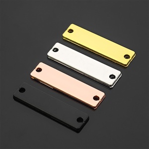 Placas de Identificación Metálicas Rectangulares Lisas, Etiquetas Metálicas con Logotipo Grabado por Láser, Etiqueta Metálica Personalizada para Bolsos, Etiqueta Metálica con Logotipo para Hijab, Abaya, Bufanda, Zapatos - Product Image 6