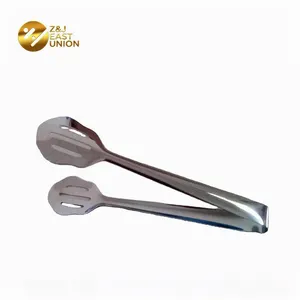 أدوات المطبخ الفولاذ المقاوم للصدأ وجبة خفيفة تقديم الغذاء المعدني تونغ قصير للمطعم