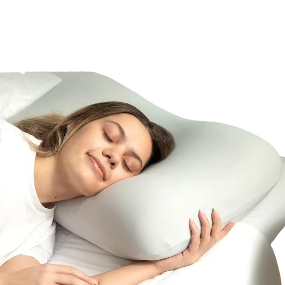 Cushion Lab Deep Sleep Pillow, Patented Ergonomic Orthopedic Cervical Shape  Gently Cradles Head Provides Neck Support