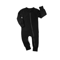 Combinaison bébé en coton biologique avec fermeture éclair bidirectionnelle, pyjama bébé écologique, combinaison bébé personnalisée, vêtements pour nouveau-né, vêtements de nuit pour bébé