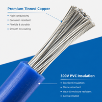 Câble flexible en PVC UL1007 16AWG-24AWG, fil électrique en cuivre étamé, câble de raccordement 300V, prix d'usine OEM en gros