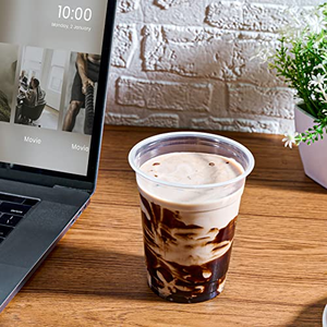 Gobelets jetables personnalisés avec logo imprimé, en PP/PET, pour jus, café glacé, vin, bière, milkshake, avec couvercle et film, en tailles 7, 10, 12, 16, 20, 24 oz - Product Image 5