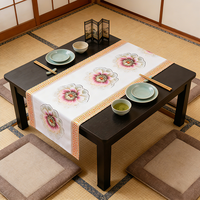 Nappe de table rectangulaire élégante en plastique imperméable jetable de 50 cm avec bordure dorée imprimée pour mariage