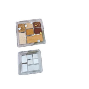 Paleta de sombras de ojos cuadrada transparente de siete colores, mini estuche cosmético prensado, muestras DIY para maquillaje de ojos - Product Image 5