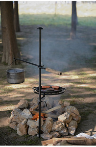 Barbecue au charbon de bois d'hiver pour l'extérieur, barbecue de camping, barbecue de pique-nique, multifonctionnel, assemblage portable, camping, fonte - Product Image 5