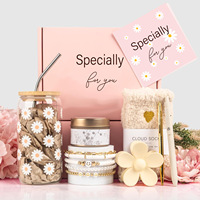 Ensemble cadeau de bougies en cire de soja et de produits de bain aromatiques - Cadeau créatif parfumé pour la fête des mères et les anniversaires