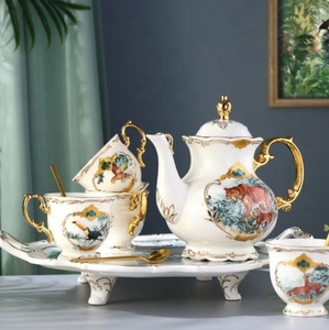 Service à thé de l'après-midi créatif haut de gamme britannique, tasse à café et pot à motif animalier - Product Image 2