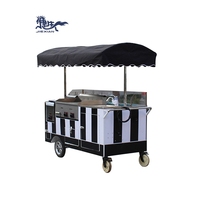 JX-CR180 Strada spinta a mano distributore automatico di ghiaccio crema carrello per la vendita