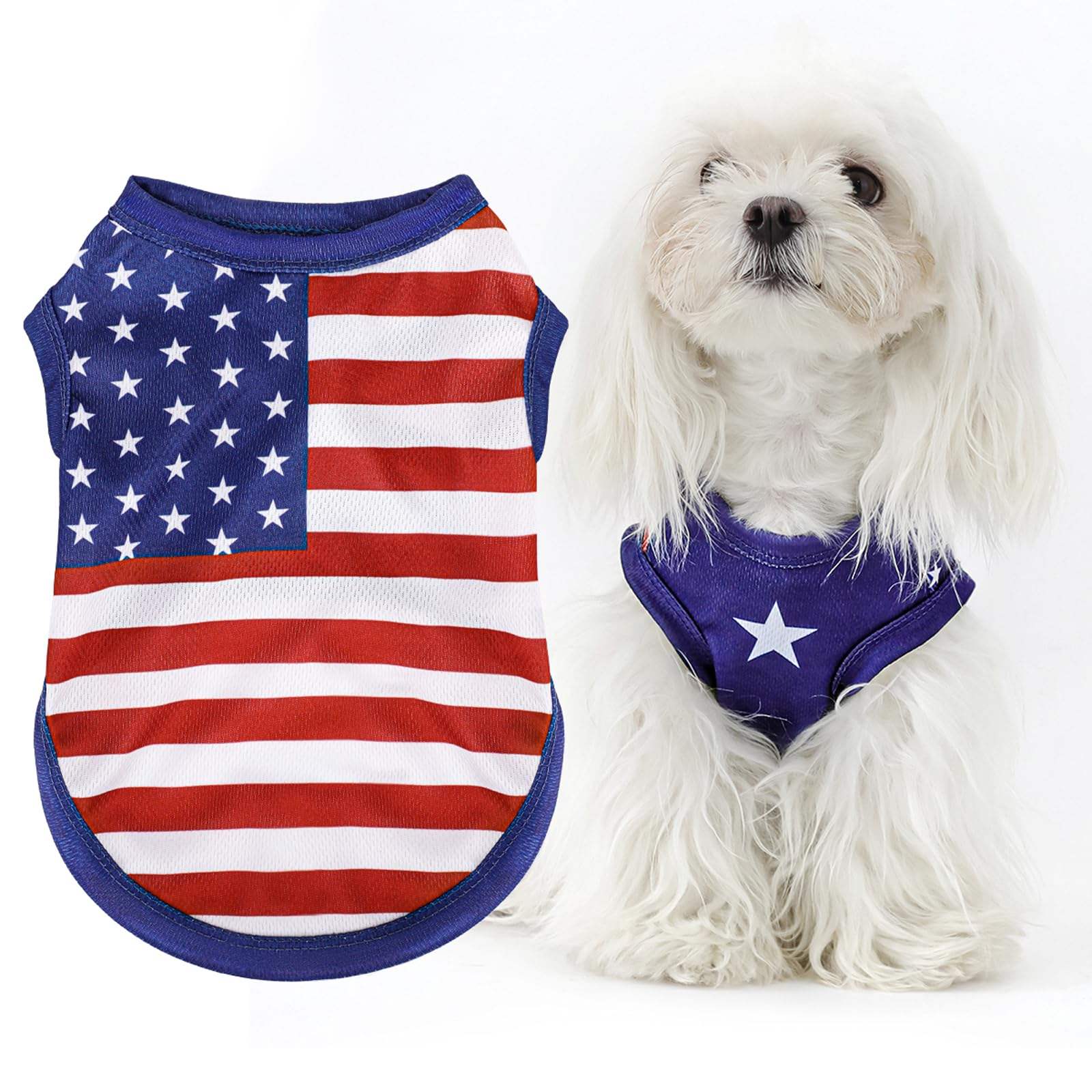 Wholesale 4th of July Vest for Dog American Flag Clothes