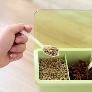 Portátil 3 compartimiento de condimento de comida picante tarro picante caja con mango sal <span class=keywords><strong>bodegas</strong></span> condimento caja - Product Image 4