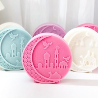 Moule en silicone en forme de croissant de lune islamique, style mosquée, kit de fabrication de bougies, savons et chocolats pour la décoration de la maison pendant le Ramadan, moule en forme de croissant arabe