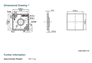 OSRAM SOLERIQ S 5 GW 2. 1 CRI96 Alta potencia 5,3 W 2700K-5000K COB Led Chip Blanco - Product Image 6