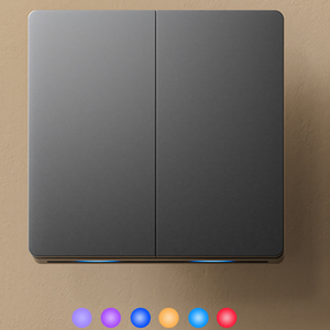 Anh tiêu chuẩn <span class=keywords><strong>2</strong></span> gang điều khiển từ xa Alexa Nhà Thông Minh Tường Thiết bị chuyển mạch cho tuya Wifi push button chuyển đổi ánh sáng ZigBee Mạng đầy màu sắc - Product Image 3