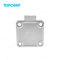 TOPCENT Serrure de tiroir en fer nickelé en alliage de zinc Serrure de tiroir de sécurité Serrures d'armoire de bureau avec deux clés en plastique