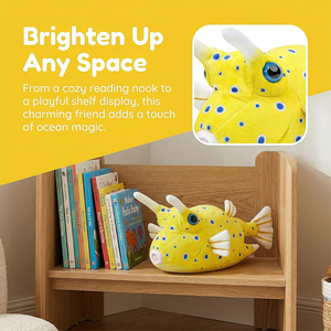 Peluche Personalizzato Realistico di Pesce Boxfish, Morbido Giocattolo Imbottito per Acquario, Souvenir, Regali Originali, Fornitore di Fabbrica OEM - Product Image 3