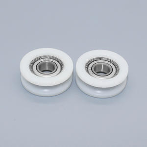 ล้อเลื่อนรูปตัวยูสำหรับห้องอาบน้ำ พร้อมลูกปืน 698ZZ ผลิตจากพลาสติกและยางเคลือบ ขนาด 8*26.8*10 มม. - Product Image 4