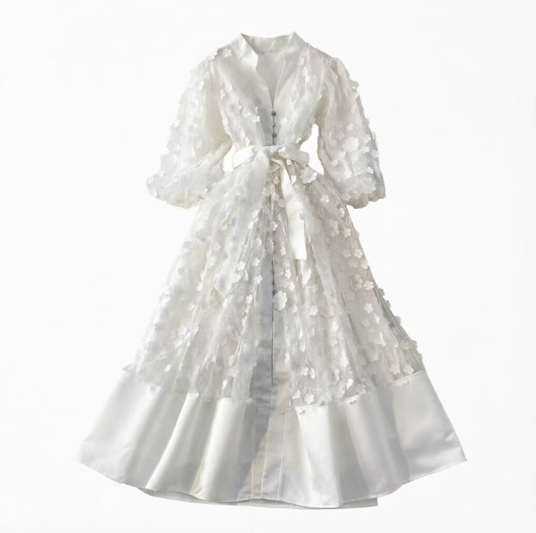 sachin and babi light blue dress Empire Waist White Dresses