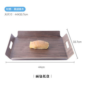 Plateau de service rectangulaire en bois massif fait <span class=keywords><strong>à</strong></span> la main plateau <span class=keywords><strong>à</strong></span> gâteau d'affichage de <span class=keywords><strong>pain</strong></span> et de nourriture écologique plateau <span class=keywords><strong>à</strong></span> <span class=keywords><strong>pain</strong></span> en bois de forme ronde - Product Image 2