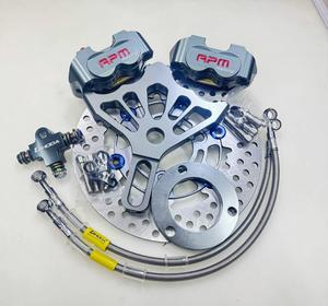 Set Freno a Disco Doppio RPM con Staffa e Disco da 220mm per Modifica Sistema Frenante Posteriore di Scooter e E-bike - Product Image 3
