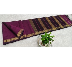 Sari en coton et soie Maheshwari Garbh Reshmi, qualité supérieure, mode ethnique traditionnelle pour femmes, confortable et élégant au quotidien - Product Image 5