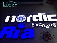 Nouvelle conception de lettres lumineuses en résine époxy 3D, signalisation en résine époxy LED