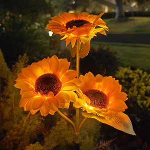 Nouvelle Lampe Solaire LED Certifiée ROHS en Forme de Tournesol, Étanche IP65, Petite Décoration Extérieure pour Jardin, Cour et Parc - Product Image 5
