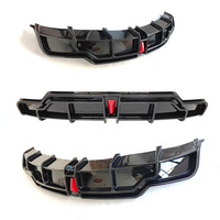 Kit carrosserie noir brillant et motif carbone ABS, comprenant lèvre avant, diffuseur arrière, spoiler et aileron latéral, compatible Tesla Model 3 2017-2022