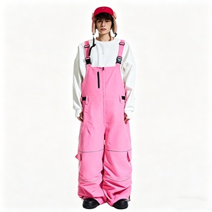 Pantalones <span class=keywords><strong>de</strong></span> Esquí para Hombre, Personalizados con Logotipo OEM, Resistentes al Viento, Impermeables, Acolchados, Color Rosa, 3 Capas, con Estampado - Product Image 2