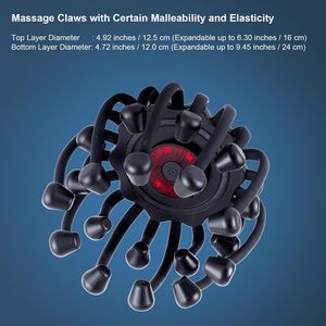 Masseur multifonctionnel haute performance en forme de tête de pieuvre pour le cuir chevelu, favorisant la relaxation et soulageant la douleur - Product Image 2