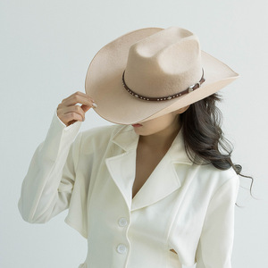 High Quality Vw102 Highly Recommend 100% Wool Western <strong>Cowboy</strong> <strong>Hat</strong> Unisex Wool Felt Decorative Fedora <strong>Hat</strong> - Product Image 2