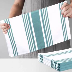 Serviette de cuisine personnalisée en coton pur absorbant, imprimée numériquement, carrée ou ronde, antimicrobienne - Product Image 1