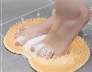 Tapis de douche antidérapant en silicone exfoliant et massant pour le dos et les pieds, avec ventouses - Product Image 2