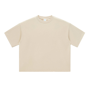 2025 verano hombres 100% algodón Boxy Fit Camiseta estilo 230GSM liso teñido de gran tamaño Fit manga corta Unisex Casual en blanco - Product Image 4