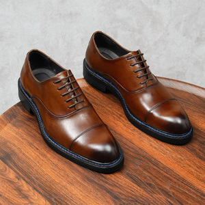 Zapatos Oxford Goodyear de Lujo Hechos a Mano de Alta Calidad para Hombre, Formales, Casuales de Negocios, con Cordones, Cierre de Hebilla, Parte Superior de Cuero Genuino - Product Image 5