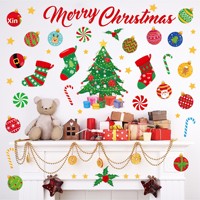 Autocollants muraux en PVC autocollants pour Noël avec motif flocon de neige pour la décoration murale de la salle de fête ou de la pièce pour cadeaux de Noël