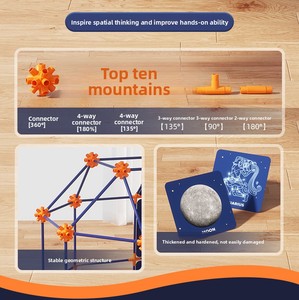 Jouet de construction en papier pour enfants, kit de construction de forteresse sur le thème de l'espace avec panneaux muraux - Product Image 2