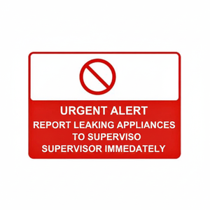 <b>Electronics</b> <b>Sign</b> Urgent Alert-Report Leaking Appliances to Supervisor Immediately - Product Image 2