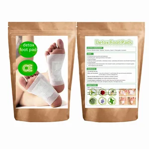 Emballage personnalisé de marque privée patch minceur détox pour les pieds soins des pieds améliorer le sommeil coussinets en bambou pour la désintoxication des pieds