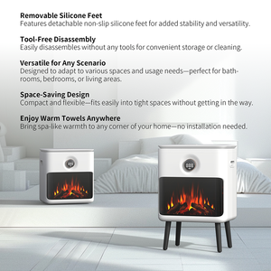 OEM LED ekran Removable büyük kapasiteli havlu sıcak banyo havlu kurutmalığı isıtıcı çıkarılabilir silikon ayaklar ile - Product Image 4