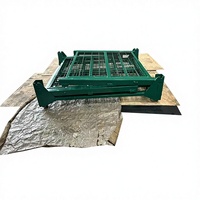Cage de stockage en treillis métallique pliable en acier, empilable et personnalisable, compatible avec les chariots élévateurs, capacité de 1000 kg
