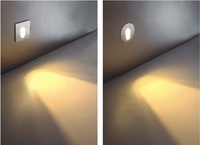 1w/3w LED Encastré Lumière D'escalier D'angle Intérieur appliques Murales Escaliers Étape Escalier Couloir escalier lampe Ronde AC85-265V