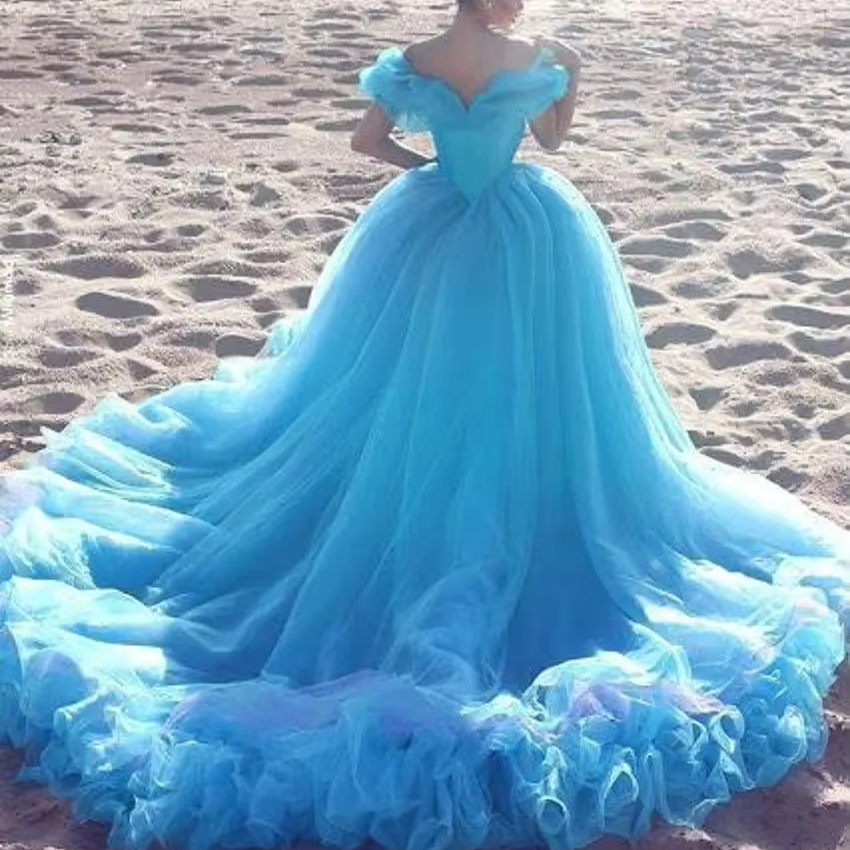 aqua blue sweet sixteen dresses Kala Crepe Long Dress In Mediterranean-Blue – Rhea Costa