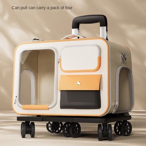 Fashion tinta unita eco-friendly poliestere piccoli animali gatto cane Pet Trolley zaino capsula di spazio di grande capacità 10kg Max - Product Image 1