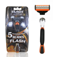 Rasoir pour homme sans fil, système de rasage avec 5 lames remplaçables, 4 recharges, 1 cartouche
