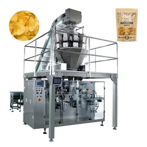 Vakuum ieren und Füllen von Stickstoff-Kartoffel chips Pommes Frites Verpackungs maschine