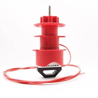 Loto Butterfly Safety Valve Lockout Security Device Double Gear Bras réglable Nylon Acier inoxydable Câble de 2m pour vannes